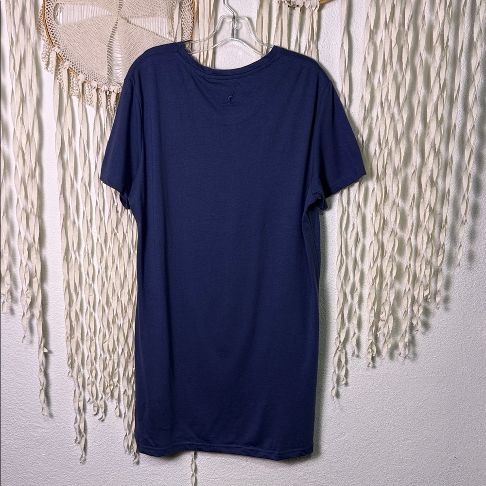 Kangol NWT Navy Blue Short Sleeve Cotton Modal T-Shirt Dress Size M - Picture 4 of 8